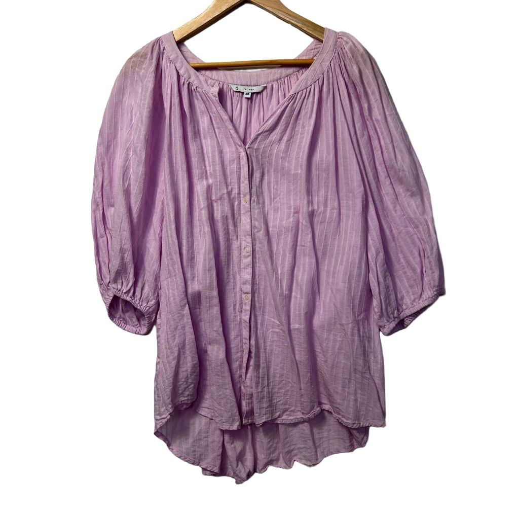 Target Woman Lilac Linen Blend Top - Size 20