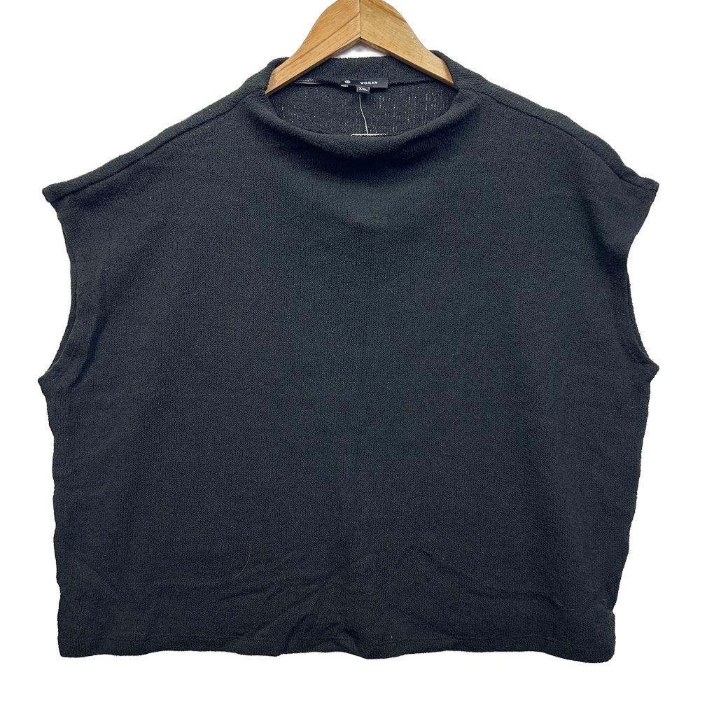 Target Black Cotton Knit Top - Size XXL