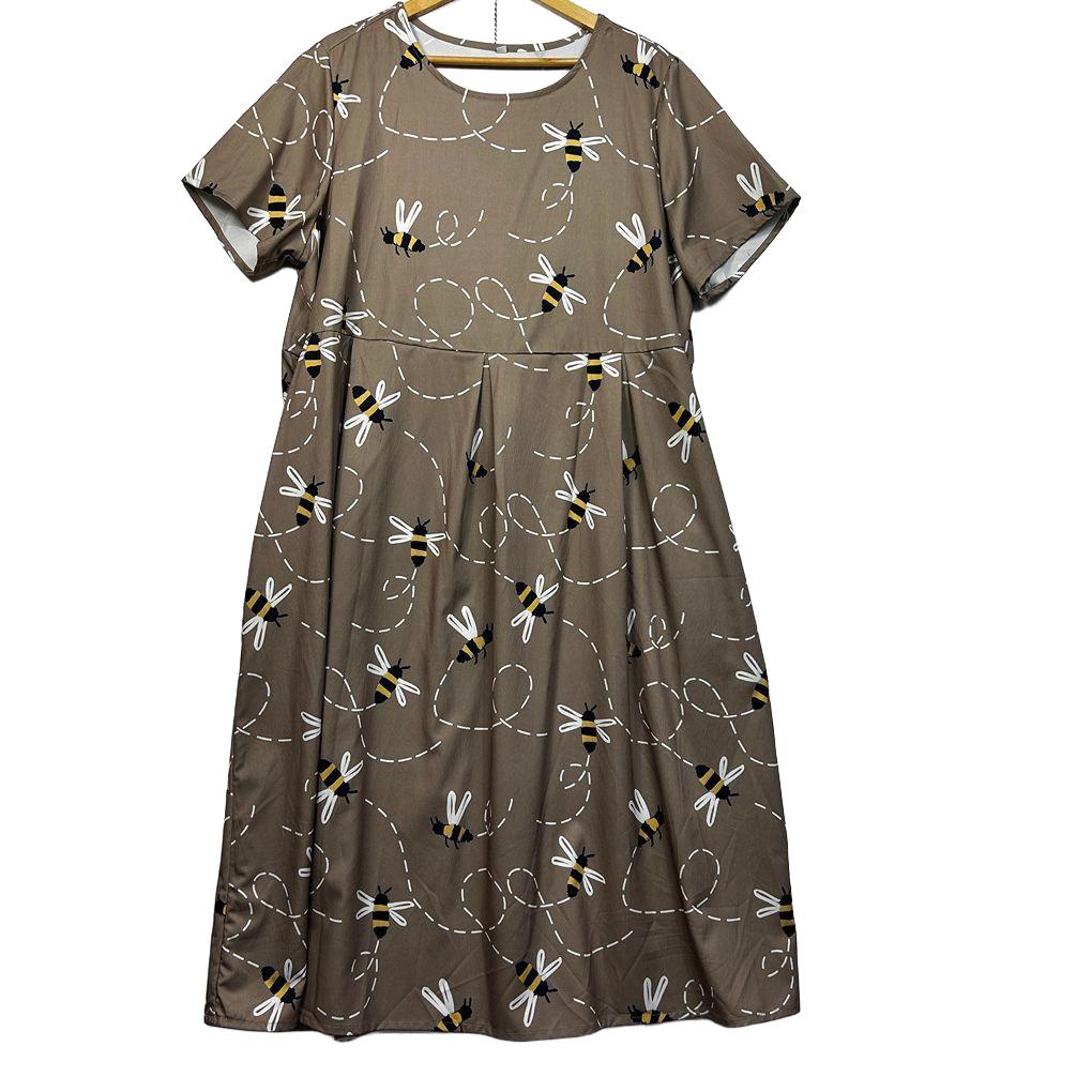 Bee Mushroom Maxi Dress - Size 3XL