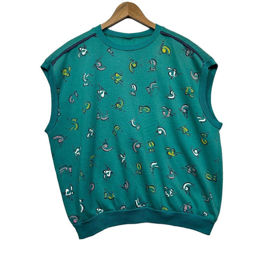 Vintage Teal Sweater Vest - Size 14/16