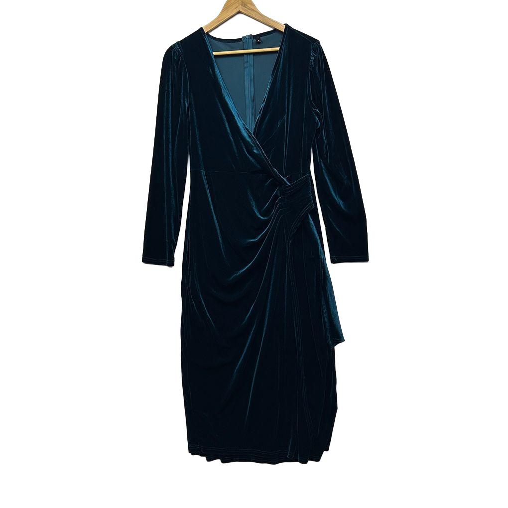 Velvet Wrap Dress - Size L