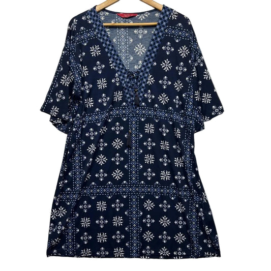 Tigerlily Navy Print Dress - Size L