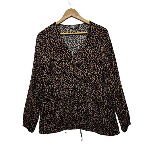 Tokito Brown Long Sleeve Top - Size 16