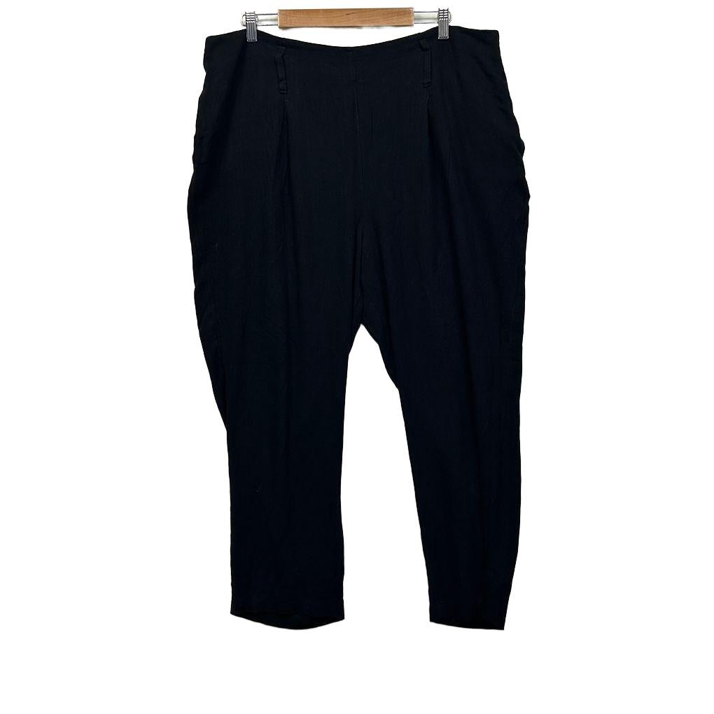Tokito Black Linen Pants - Size 18