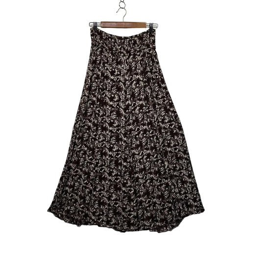 Tree of Life Chocolate Floral Maxi Skirt - Size M/12