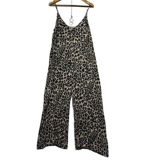 Tree of Life Leopard Print Jumpsuit - Size L