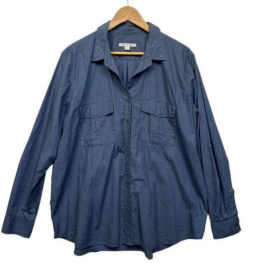 Trenery Blue Cotton Mens Shirt - Size 2XL