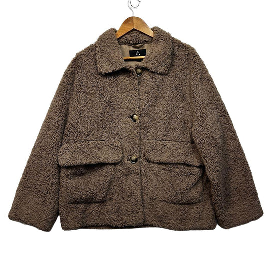 Unreal Fur Brown Teddy Jacket - Size XL