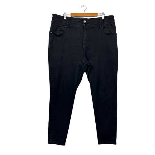 City Chic Denim Harley High Rise Skinny Jeans Black Size 22S