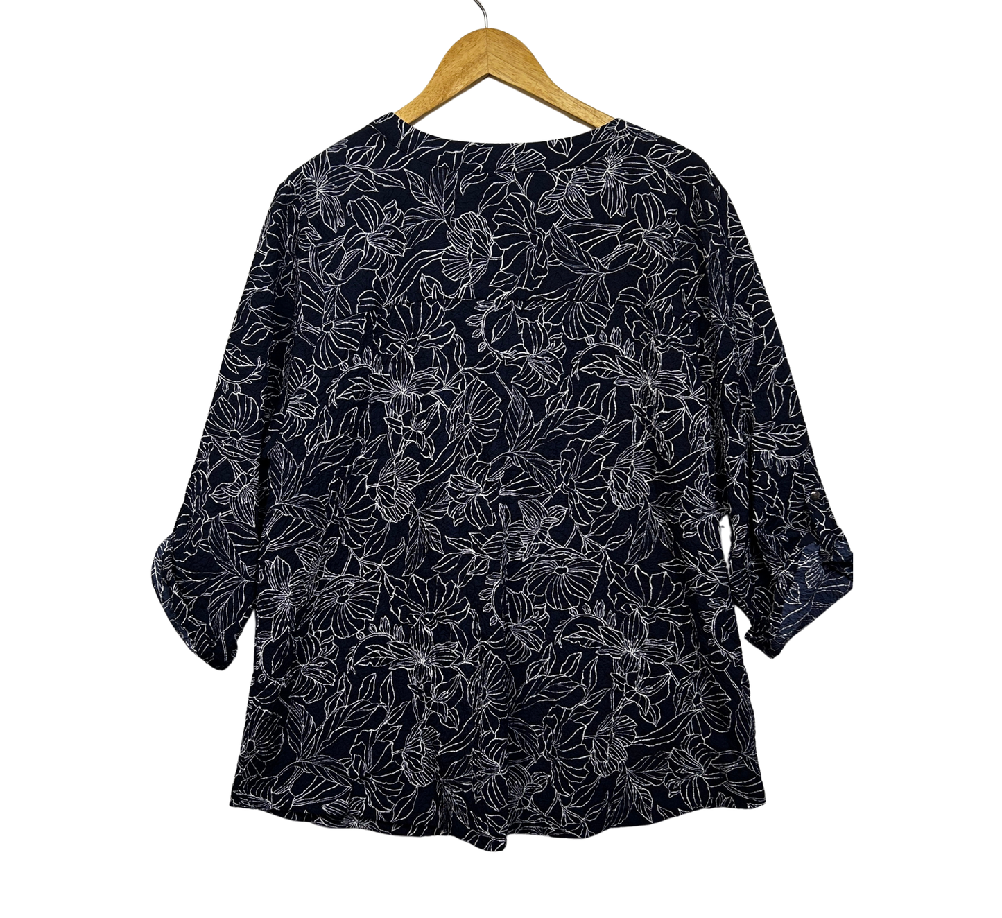 Millers Crinkle Navy Top - Size 16