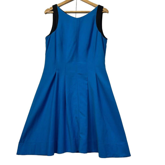 Veronika Maine Blue Cotton Dress - Size 14