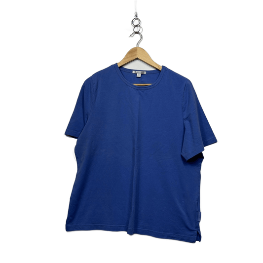 Victoria Hill Blue Cotton Short Sleeve Tshirt Casual Top Size 18