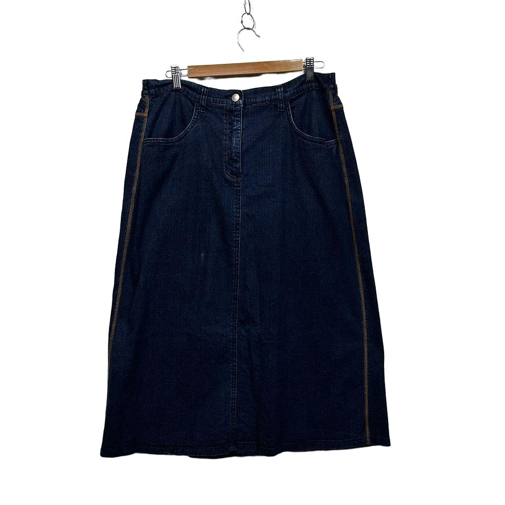 Victoria Hill Blue Denim Skirt - Size 14