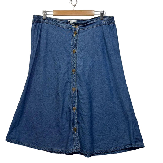 Victoria Hill Blue Denim Skirt - Size 16