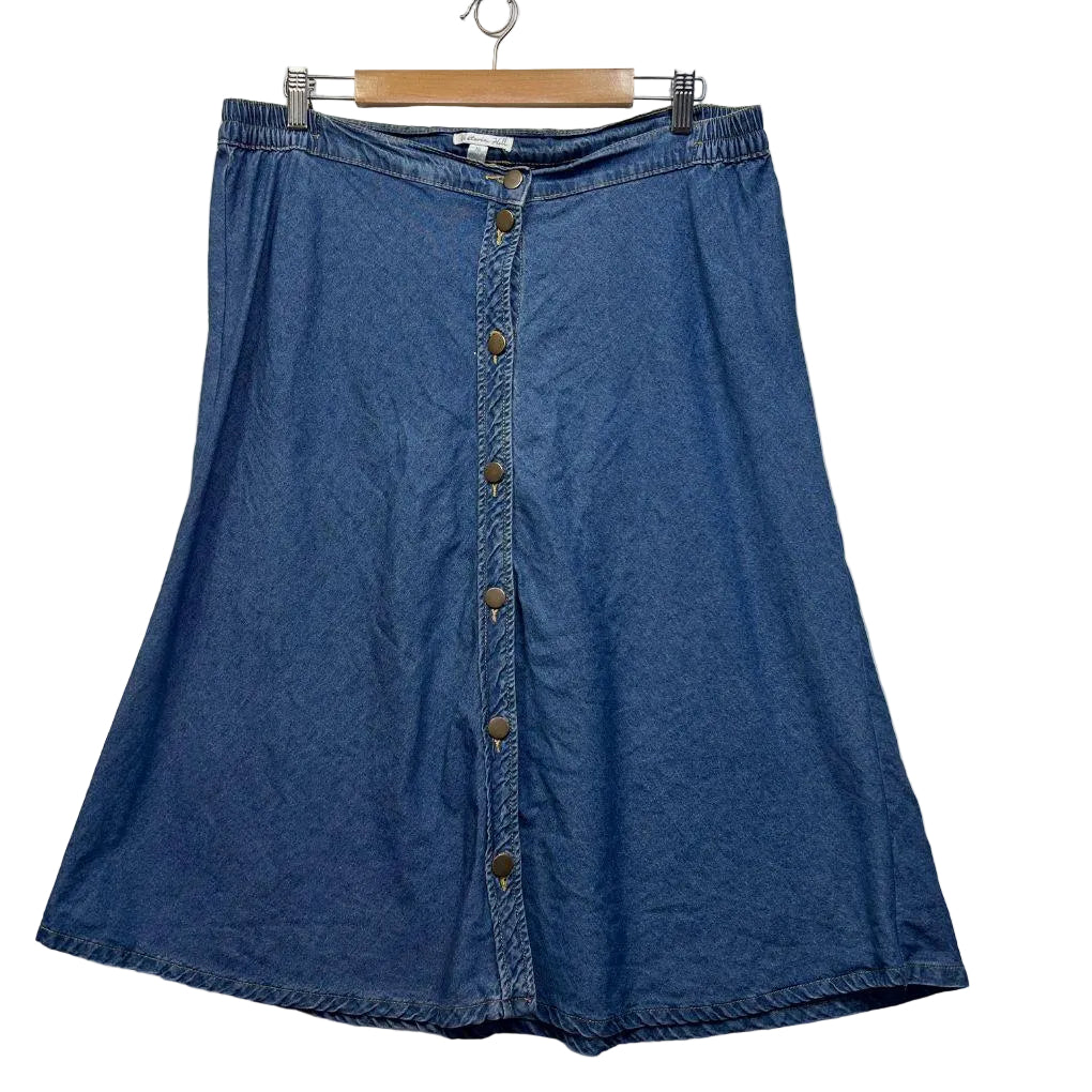 Victoria Hill Blue Denim Skirt - Size 16