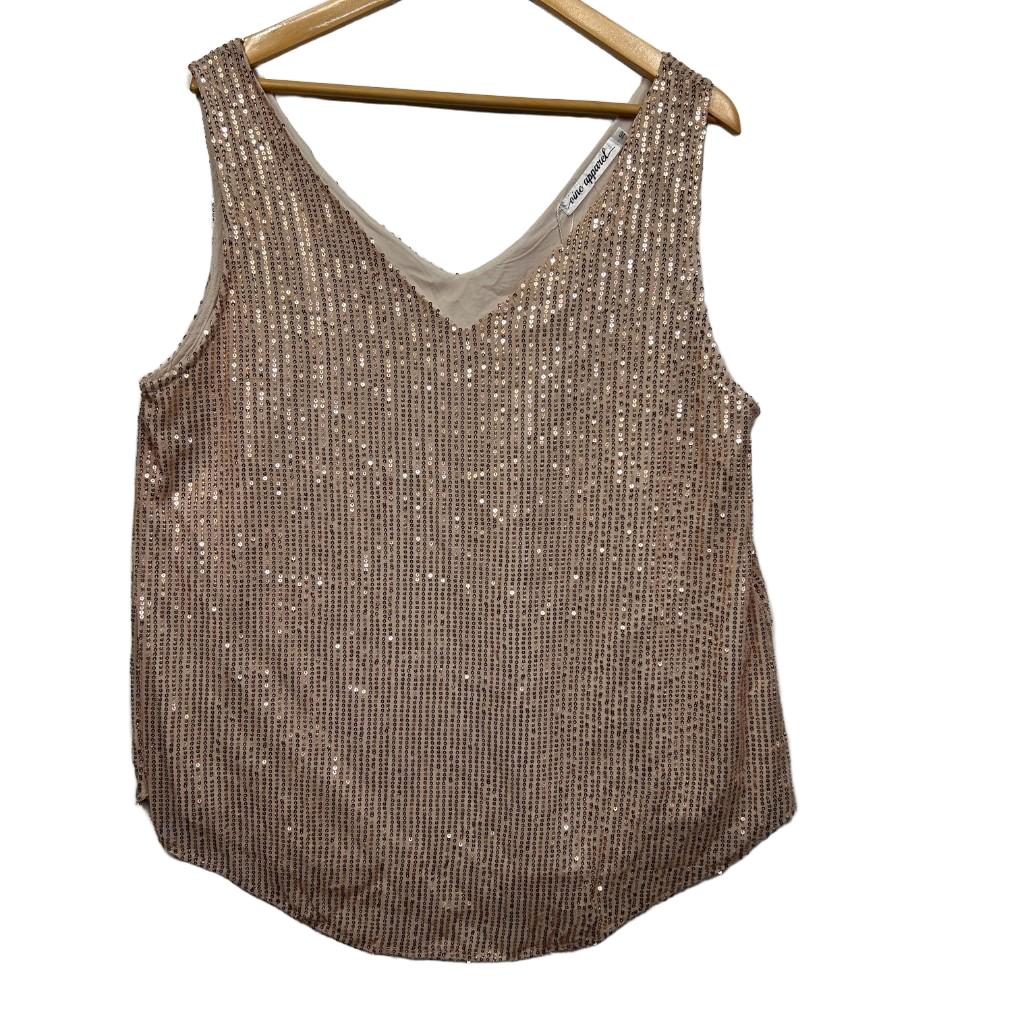 Vine Apparel Gold Sequin Top - Size 18
