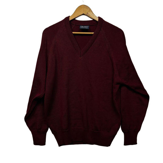 Vintage Ansett Tradewinds Burgundy Jumper - Size 18