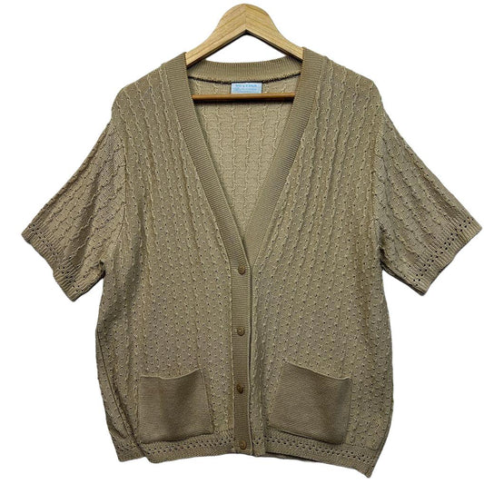 Vintage Bettina Beige Cardigan - Size 3XL