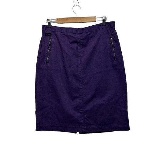 Vintage Covers Purple Denim Skirt - Size 16