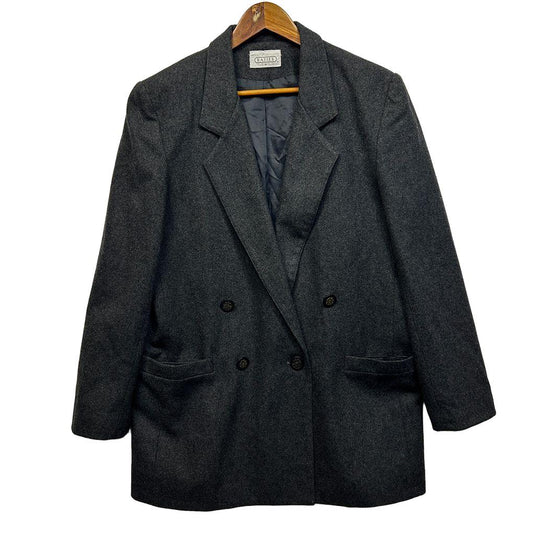 Vintage Katies Wool Blend Charcoal Blazer - Size 16