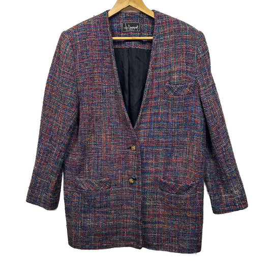 Vintage Liz Davenport Multicoloured Silk Jacket - Size 16