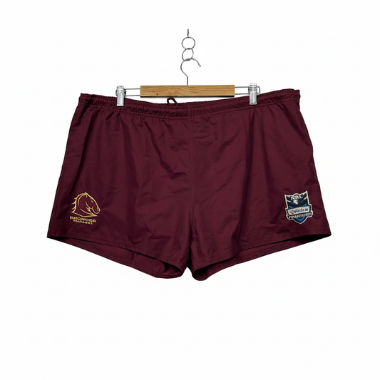 Vintage NRL Brisbane Broncos Maroon Footy Shorts - Size XXXL