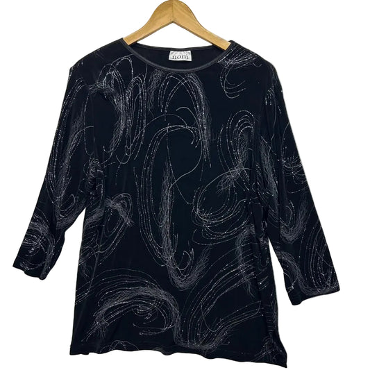 Vintage Noni B Black Evening Top - Size 14