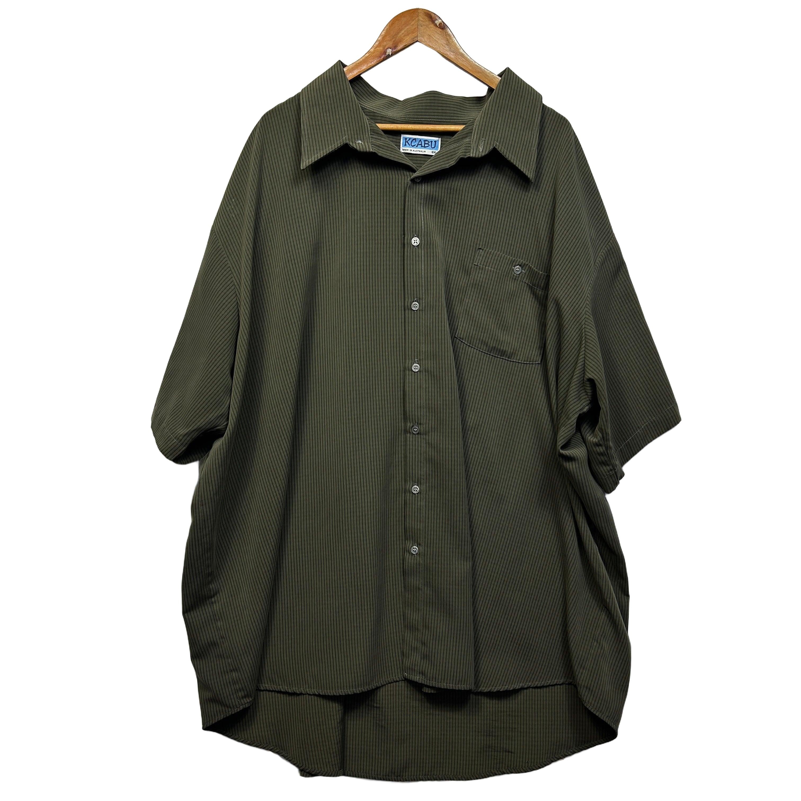 Vintage Striped Made in Australia Khaki Shirt - Size 5XL