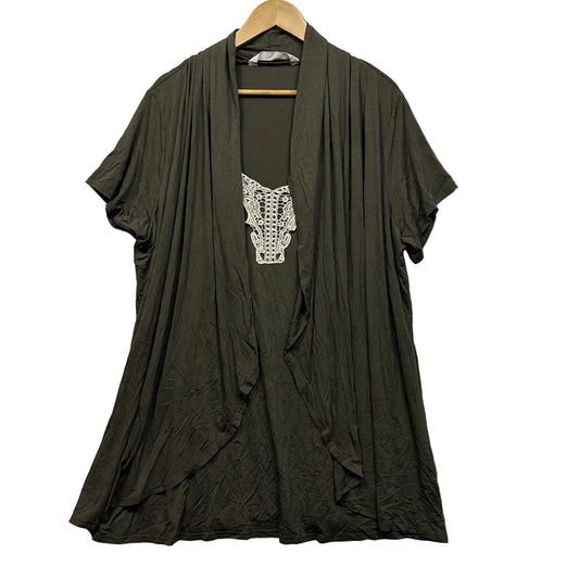 Virtu Khaki Cardigan - Size M