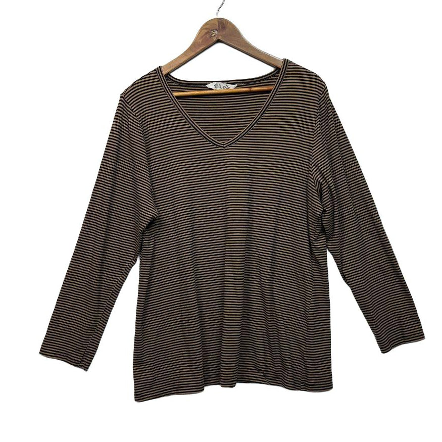 Virtuelle Brown Cotton Top - Size 18/20