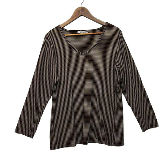 Virtuelle Brown Cotton Top - Size 18/20