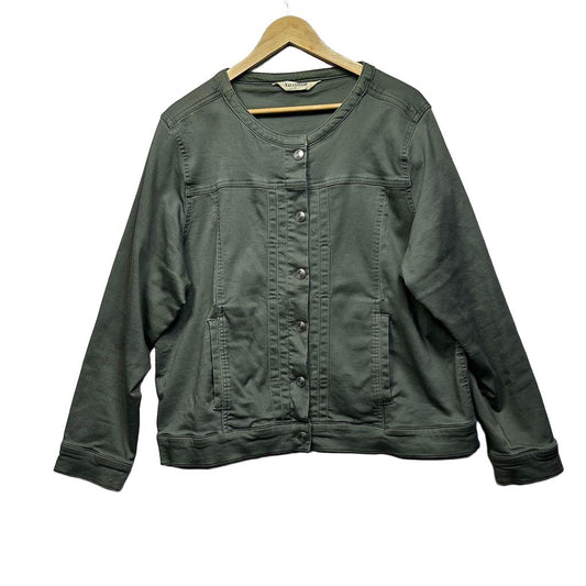 Virtuelle Khaki Cotton Jacket - Size 22