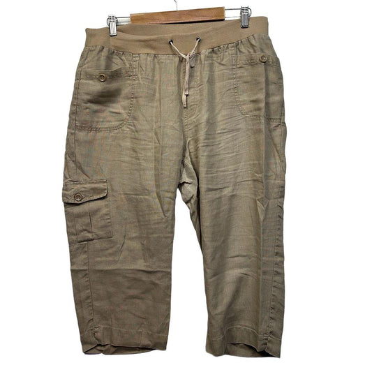 Virtuelle Khaki Linen Pants - Size 16