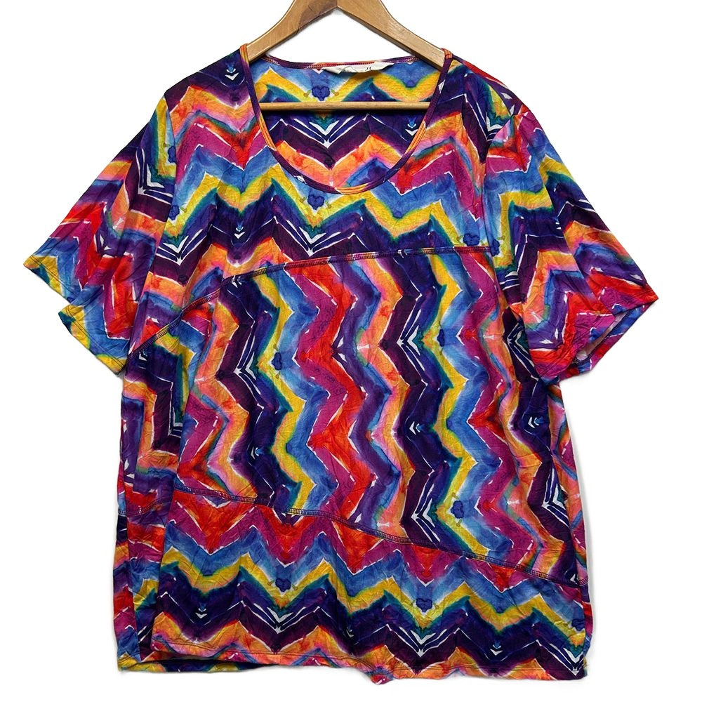 Virtuelle Multicoloured Chevron Top - Size 22/XL