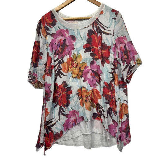 Virtuelle Multicoloured Floral Top - Size 16
