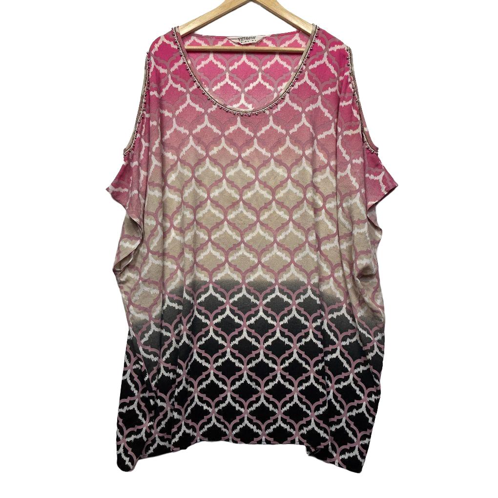 Virtuelle Pink Geometric Beaded Cami - Size 20