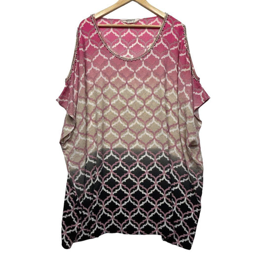 Virtuelle Pink Geometric Beaded Cami - Size 20
