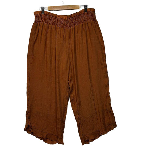 Virtuelle Rust Plus Size Cropped Pants - Size 20