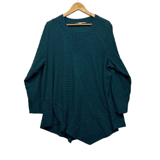 Virtuelle Teal Ribbed Tunic Top - Size 20/L