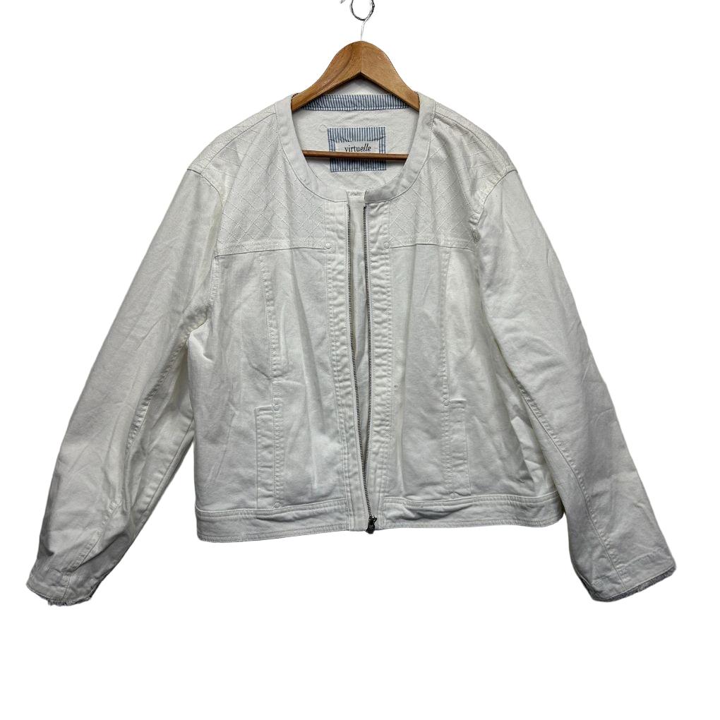 Virtuelle White Cotton Jacket - Size 24