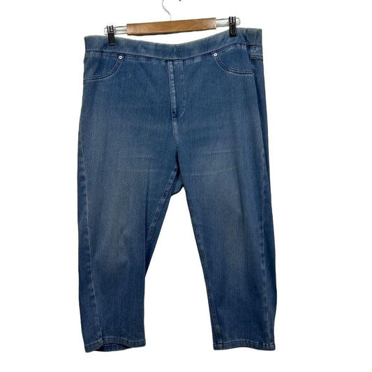 Virtuelle Blue Cropped Denim Jeans Pants- Size 18