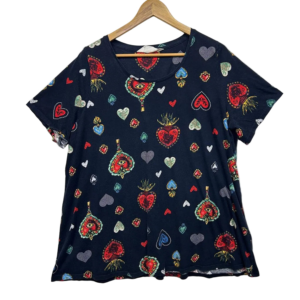 Virtuelle Navy Cotton Top - Size 20/L