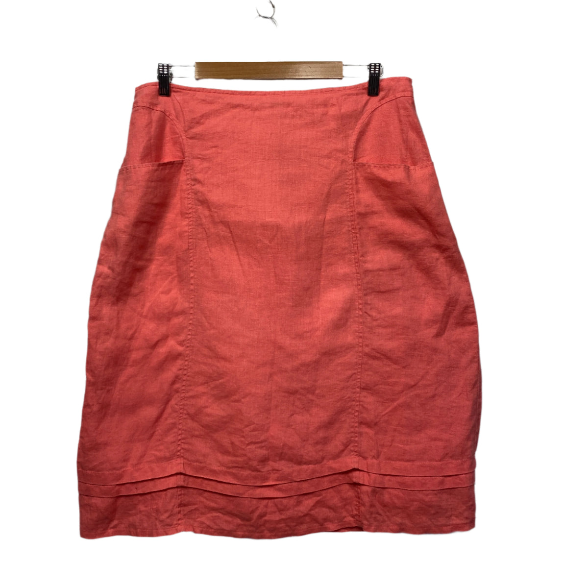 W Lane Peach Knee Length Pencil Skirt - Size 14