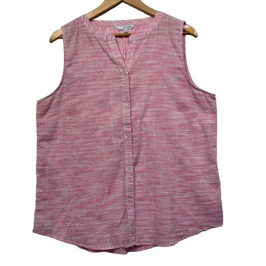 W Lane Pink Cotton Top - Size 14