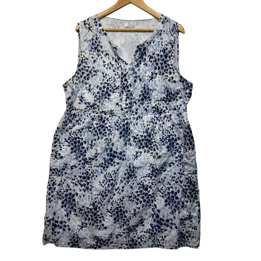 W.Lane Blue Cotton Dress - Size 20