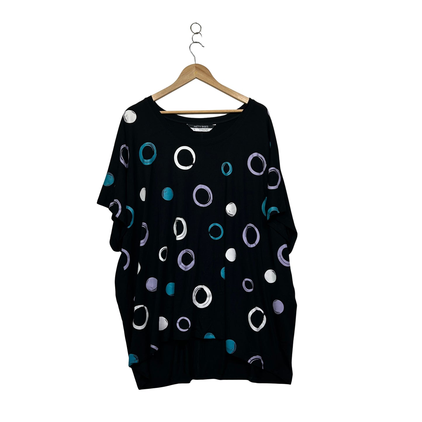 Taking Shape Pretty Basics Black Batwing Sleeve Tunic Top Size 22 Plus XL