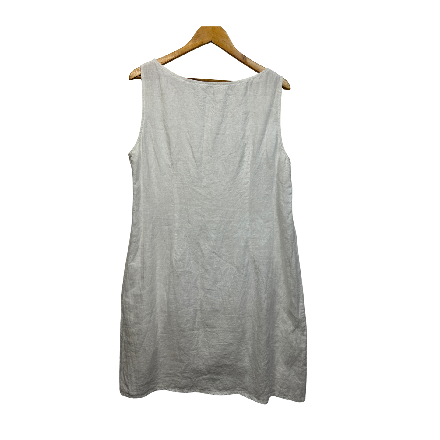 Carmel's Designs Natural Linen Sleeveless Dress - Size 16