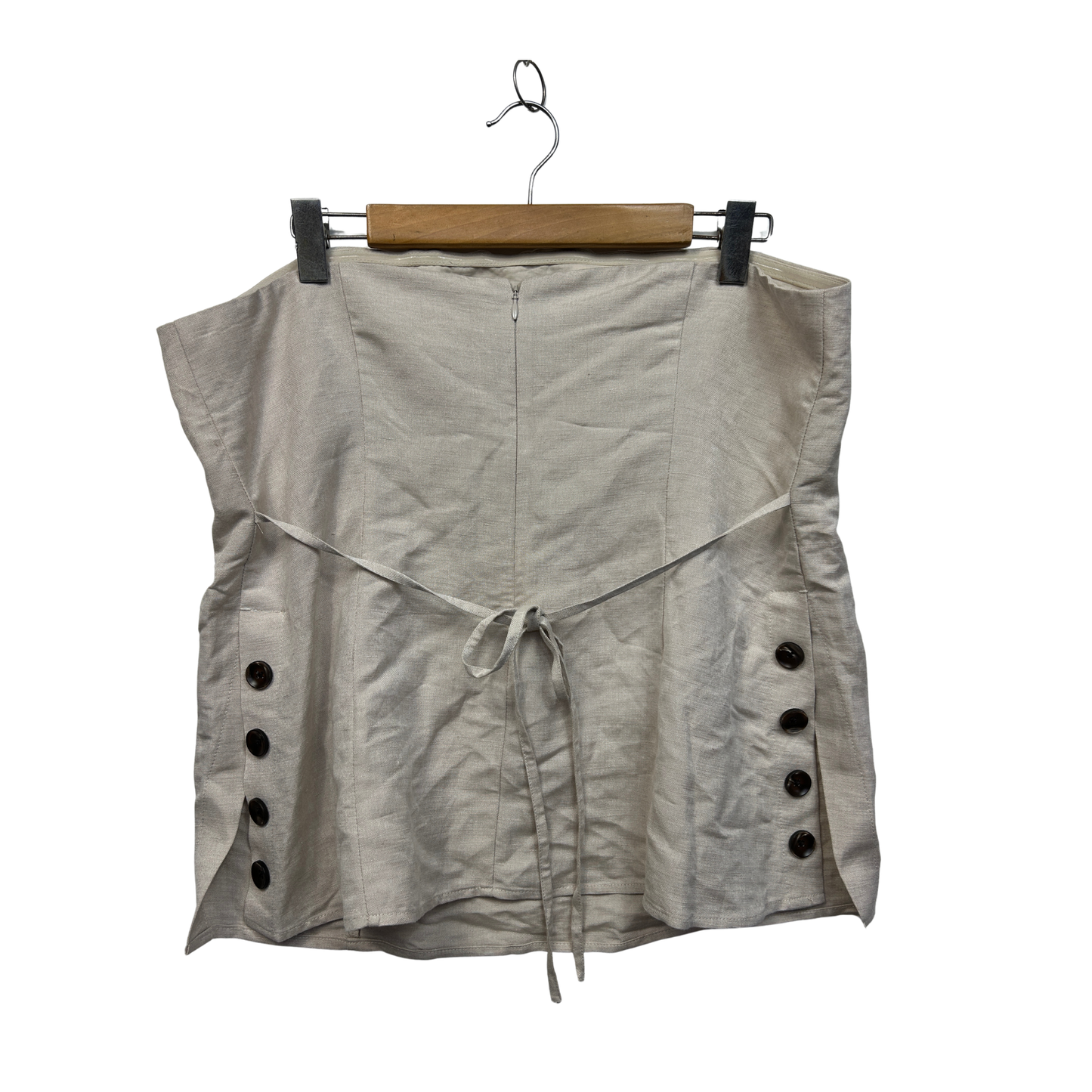 Lily Loves Natural Linen Sleeveless Top - Size 18