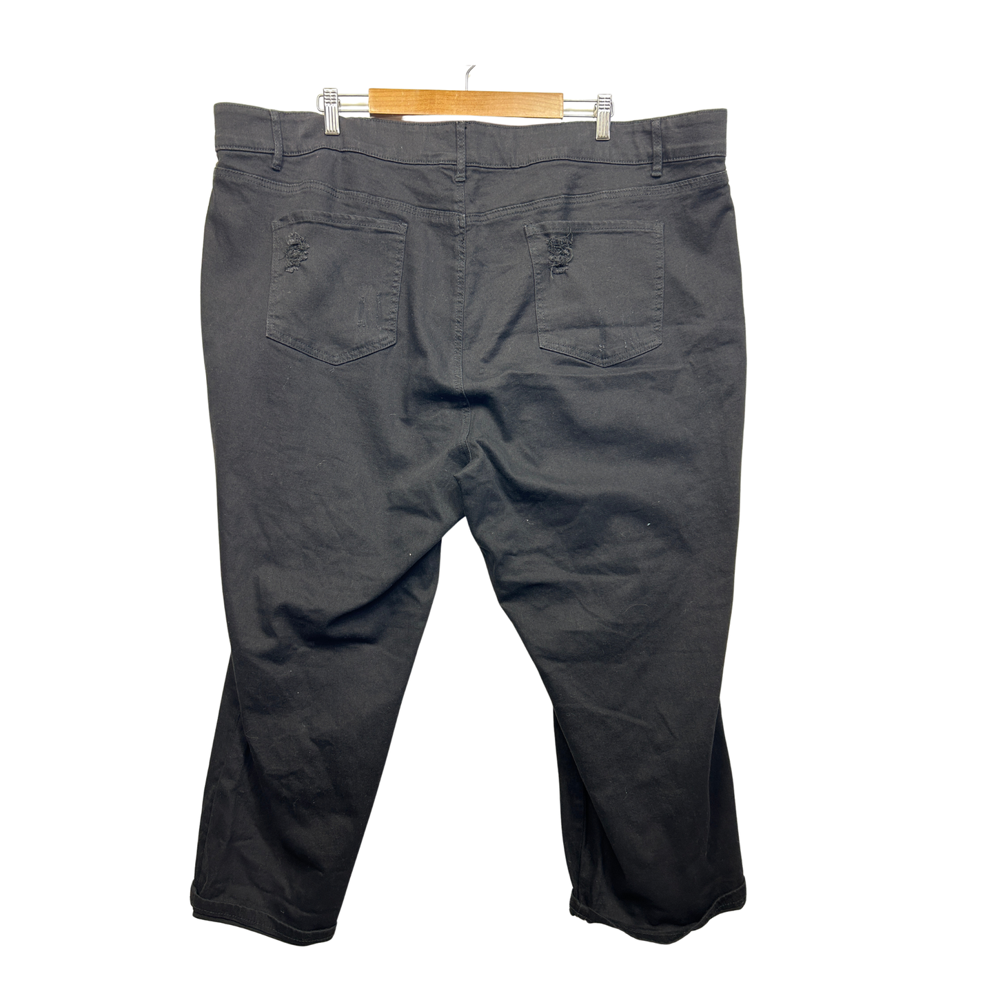 Autograph Black Distressed Cropped Jeans - Size 26