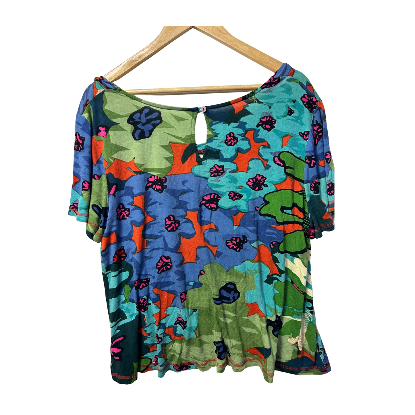 Multicoloured Floral Top - Size 16